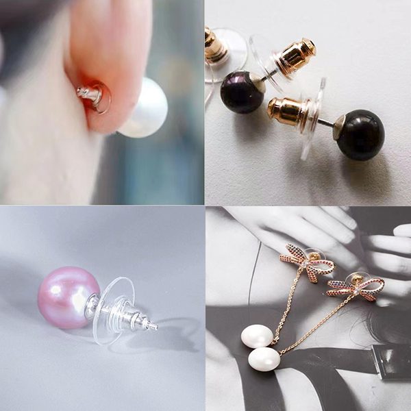 Transparent steel earrings